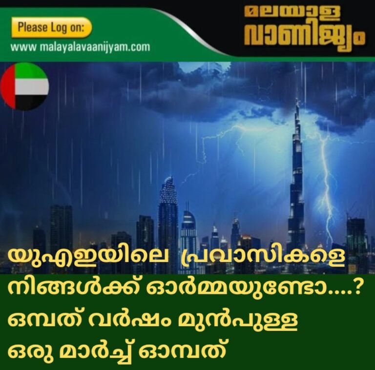 യുഎഇയിലെ പ്രവാസികളെ നിങ്ങൾക്ക് ഓർമ്മയുണ്ടോ….?  ഒമ്പത് വർഷം മുൻപുള്ള ഒരു മാർച്ച് ഓമ്പത്