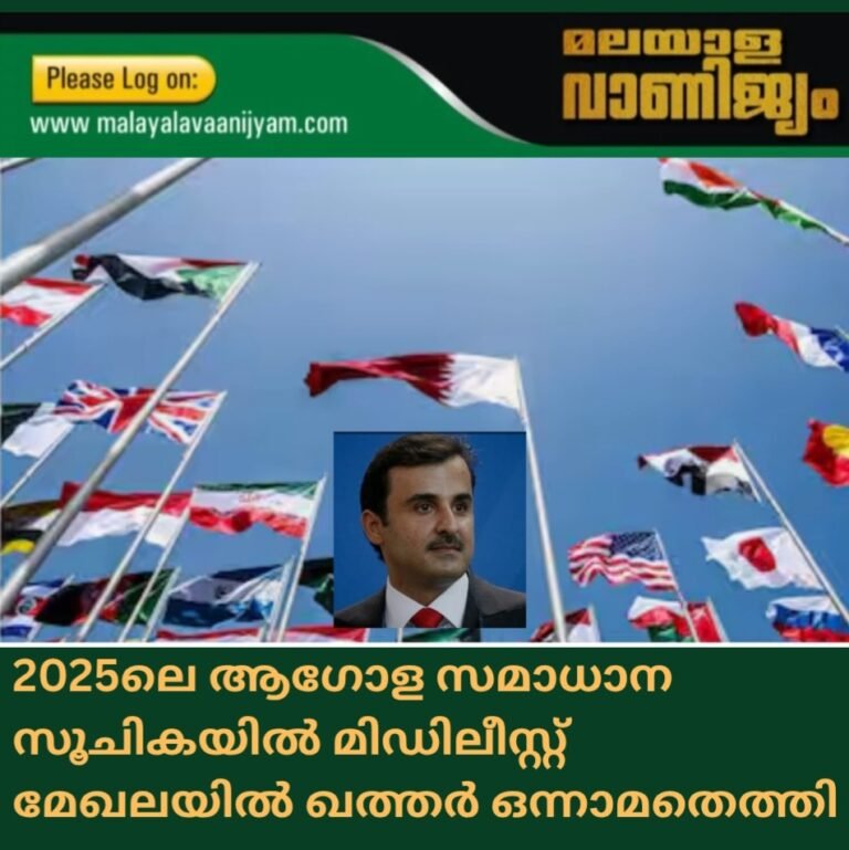 ആഗോളസമാധാന സൂചികയിൽ മിഡി ലിസ്റ്റ് മേഖലയിൽ ഖത്തർ ഒന്നാമത് എത്തി