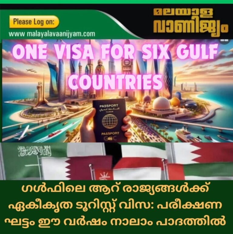 ഗൾഫിലെ ആറ് രാജ്യങ്ങൾക്ക് ഏകീകൃത ടൂറിസ്റ്റ് വിസ: പരീക്ഷണ ഘട്ടം ഈ വർഷം നാലാം പാദത്തിൽ
